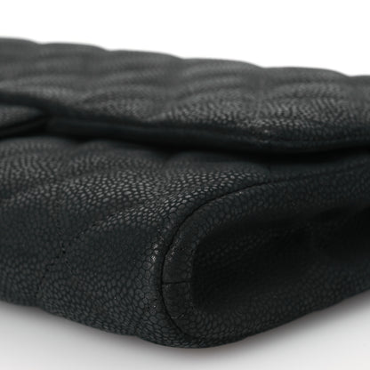 Chanel Iridescent Caviar Quilted Clutch With Chain Flap Black 11 of 11