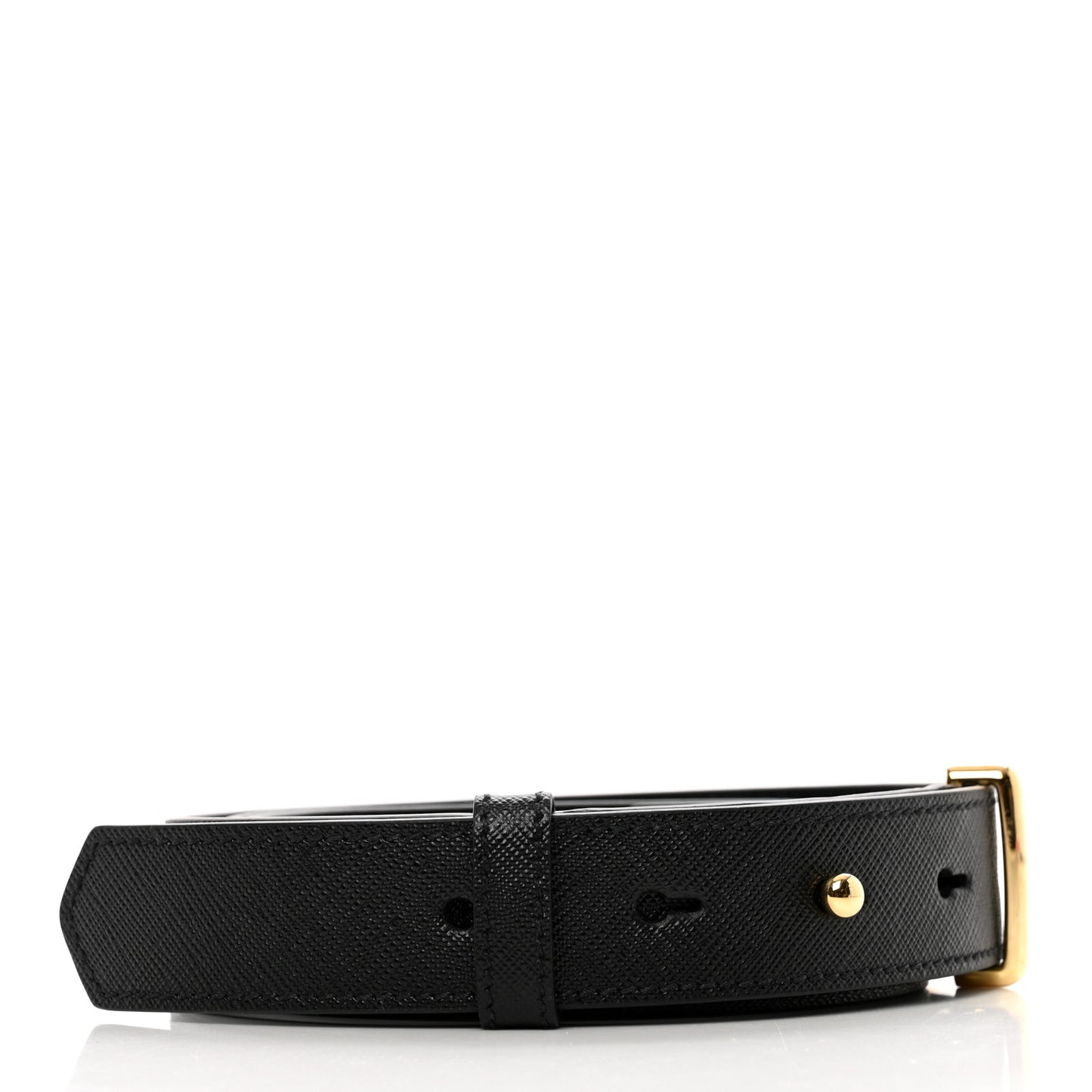 black saffiano leather strap