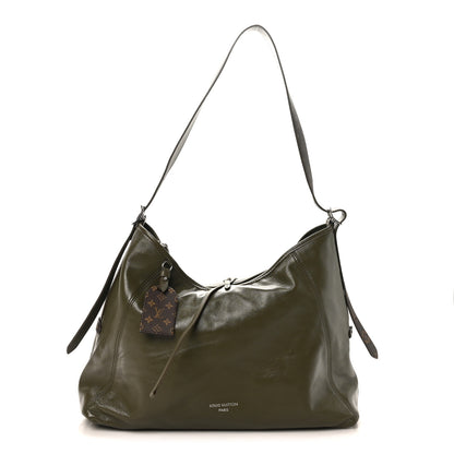 Louis Vuitton Lambskin CarryAll Vibe MM Dark Kaki 1 of 10