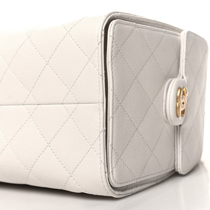 Chanel Caviar Quilted Small Chanel 25 Handbag White 10 of 11