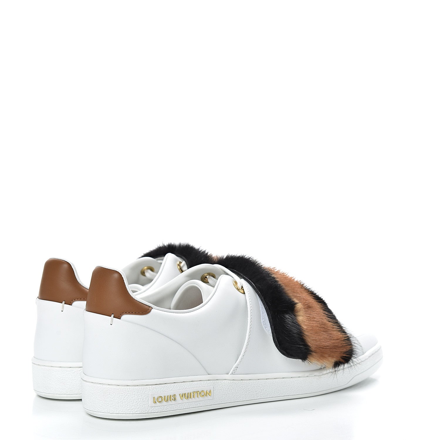 Louis Vuitton Calfskin Mink Fur Frontrow Sneakers 40 White 4 of 11