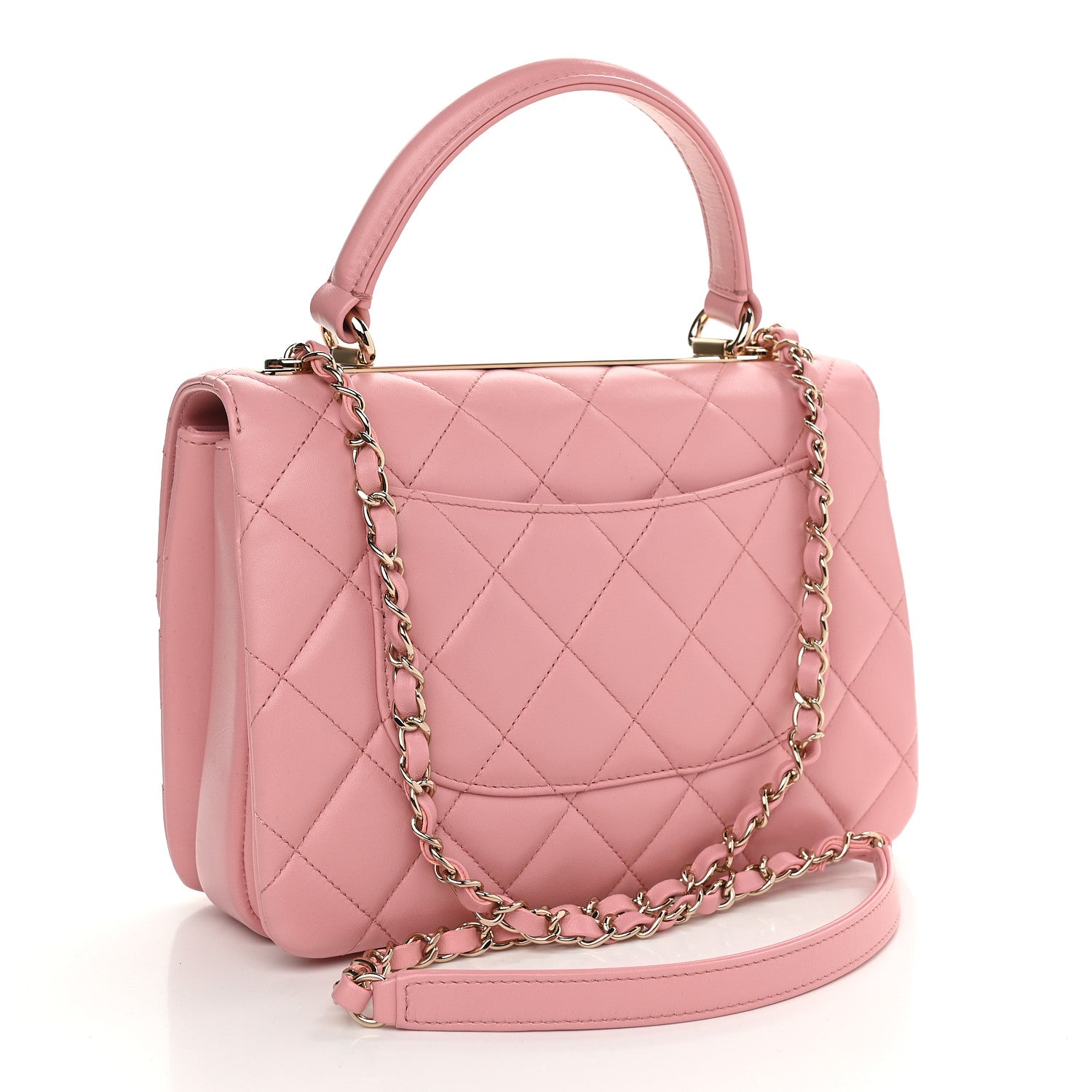 Chanel Lambskin Quilted Small Trendy CC Flap Dual Handle Bag Light Pink 2 of 8