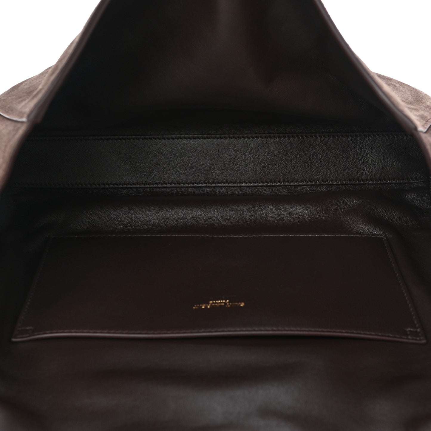 Smooth Calfskin Suede Medium Reversible Monogram Kate Satchel Military Brown