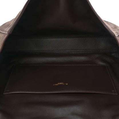 Saint Laurent Smooth Calfskin Suede Medium Reversible Monogram Kate Satchel Military Brown 7 of 10