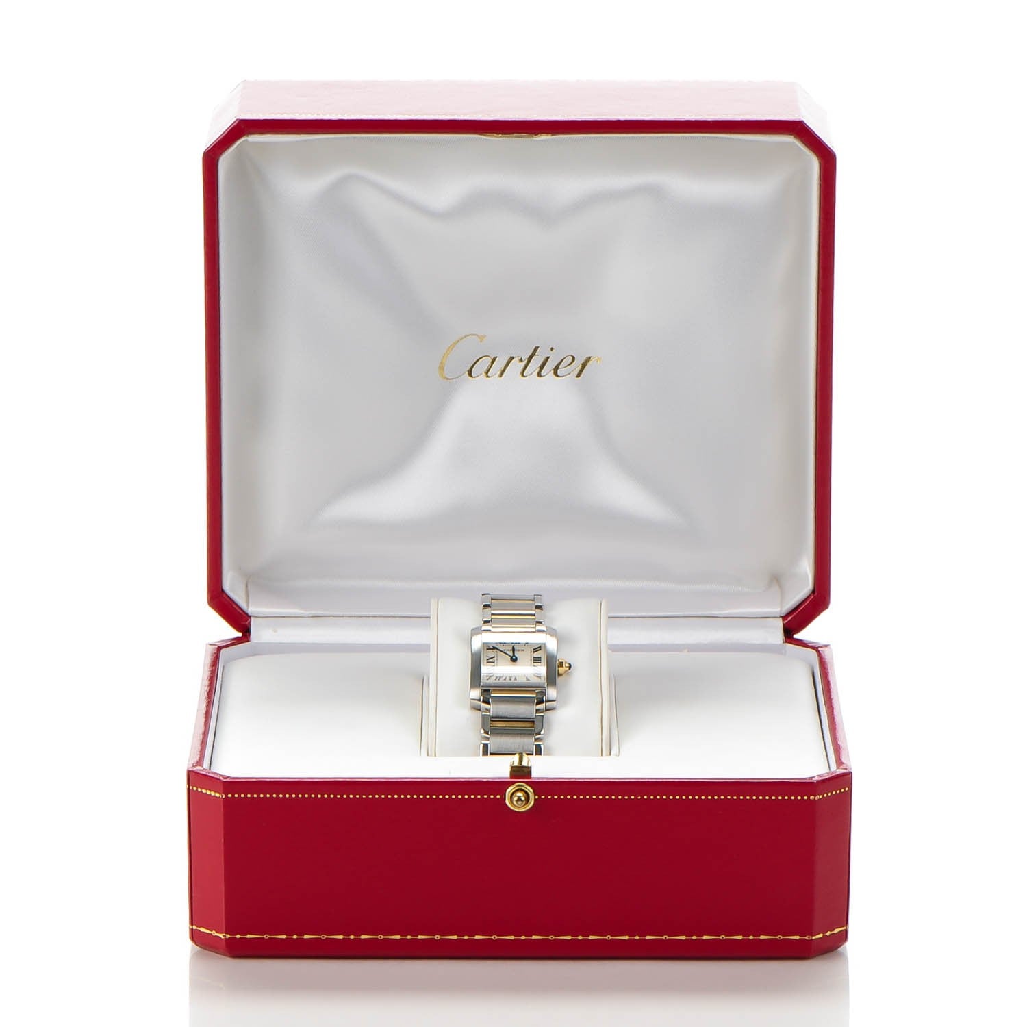 Cartier Stainless Steel 18K Yellow Gold 20mm Tank Francaise Quartz Watch 8 of 8
