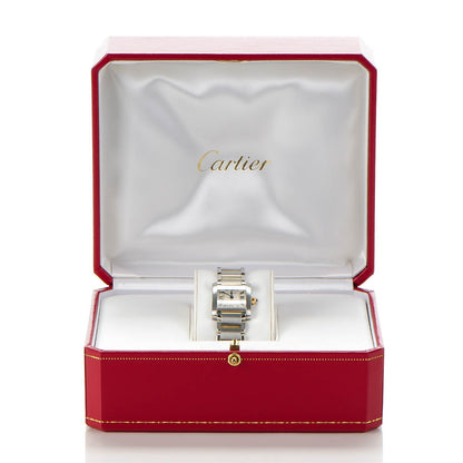 Cartier Stainless Steel 18K Yellow Gold 20mm Tank Francaise Quartz Watch 8 of 8