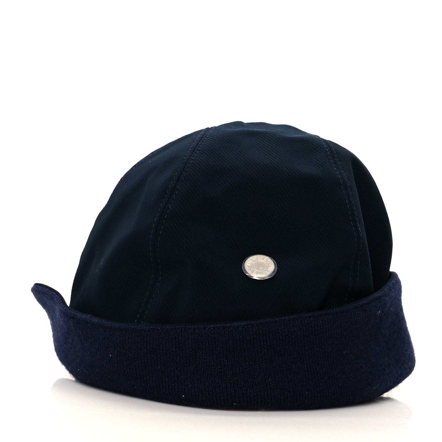 Hermes Waterproof Fabric Cashmere Blizzard Riding Cap 58 Navy 5 of 8