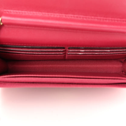 Chanel Caviar Quilted Wallet On Chain WOC Dark Pink 5 of 13