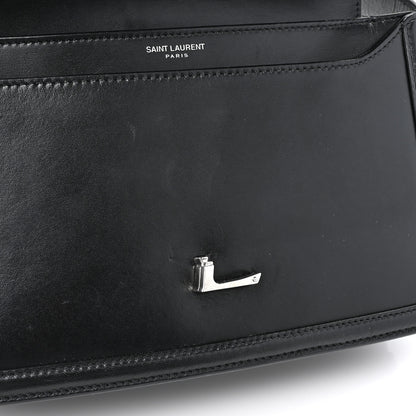 Saint Laurent Box Calfskin Monogram Medium Solferino Satchel Black 13 of 14