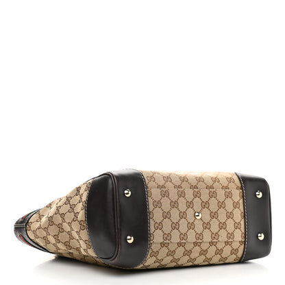 Gucci Monogram Web Medium Mayfair Tote Dark Brown 4 of 12