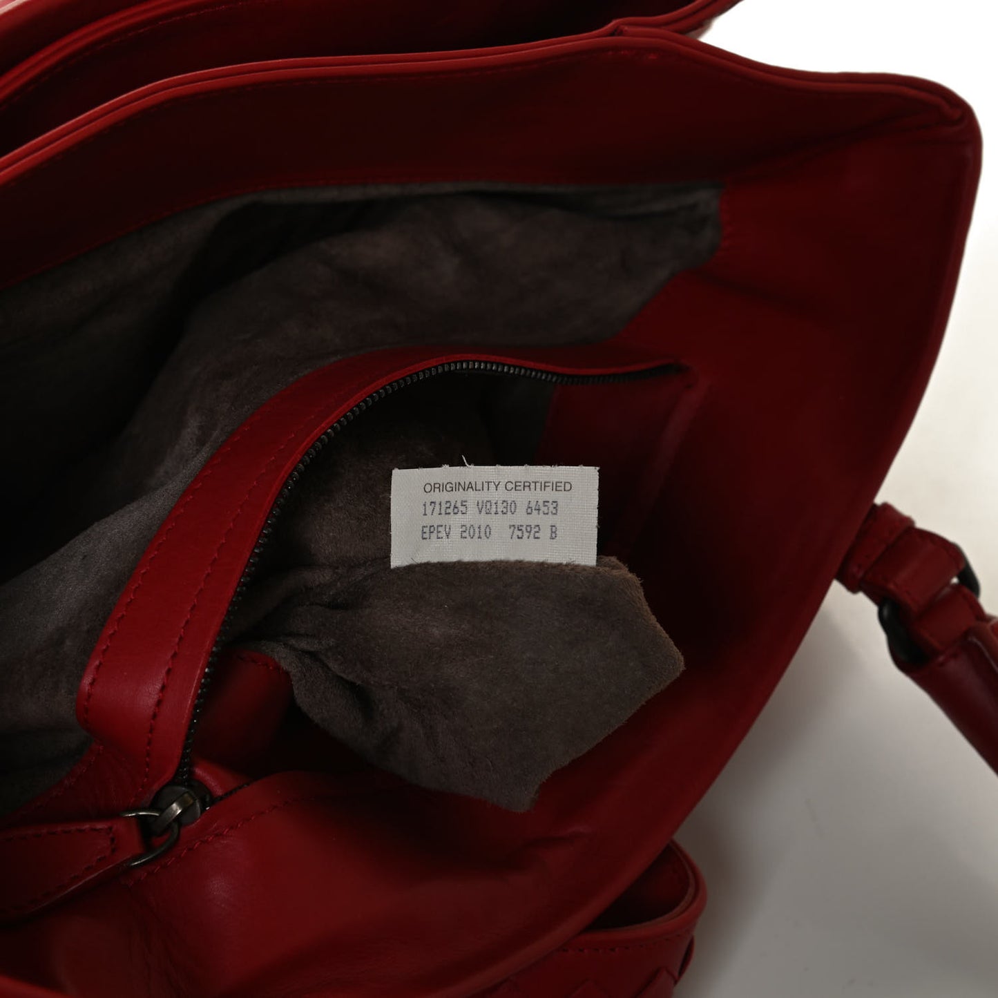 Nappa Intrecciato Medium Roma Tote Red