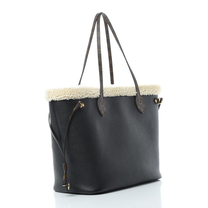 Louis Vuitton Calfskin Monogram Teddy Neverfull MM Black 4 of 11