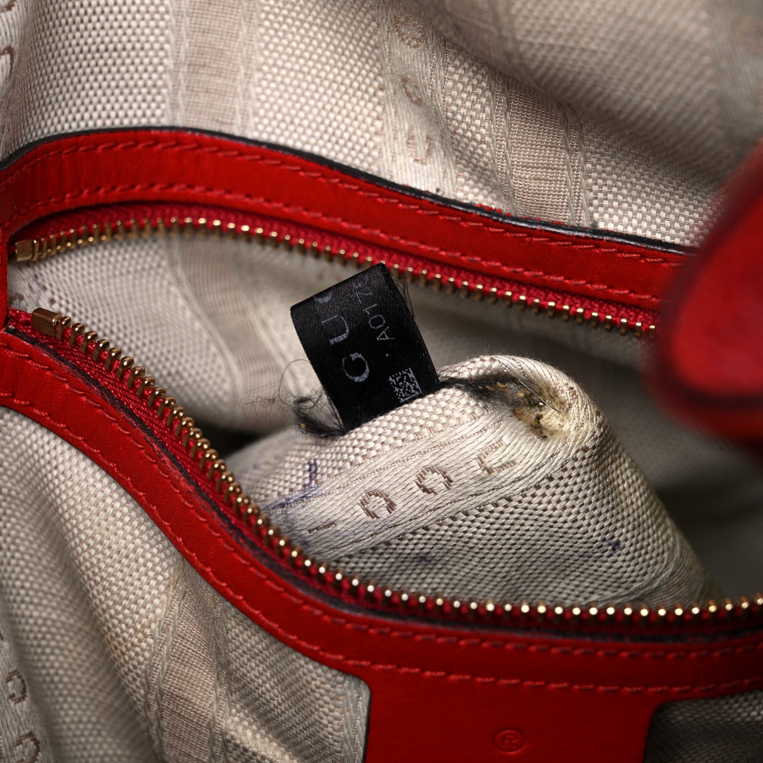 Gucci Bright Diamante GG Monogram Studded Medium Bucket Bag Red 7 of 33