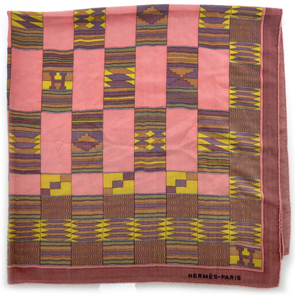 Hermes Cashmere Silk Geometric Shawl 140 2 of 5