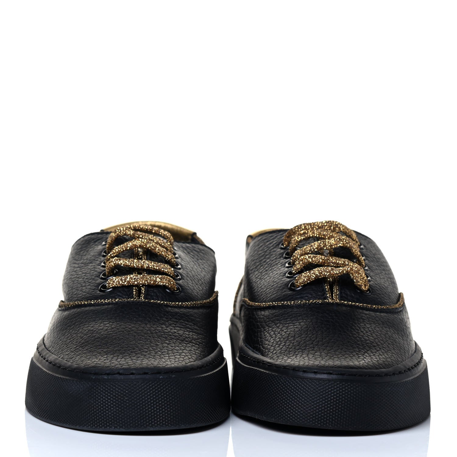 Saint Laurent Nappa Venice Sneakers 38 Black Gold 2 of 5