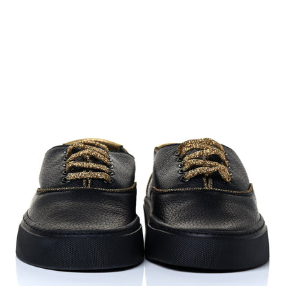 Saint Laurent Nappa Venice Sneakers 38 Black Gold 2 of 5