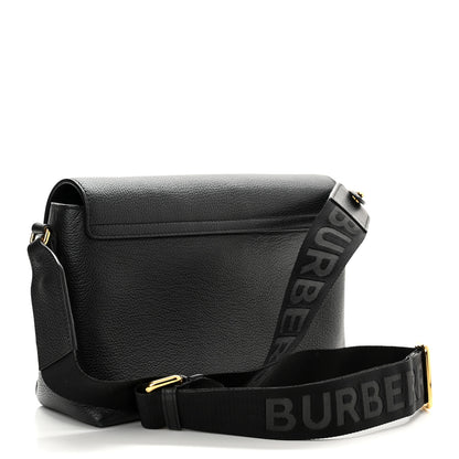 Burberry Grainy Calfskin Vintage Check Note Crossbody Bag Black 3 of 15