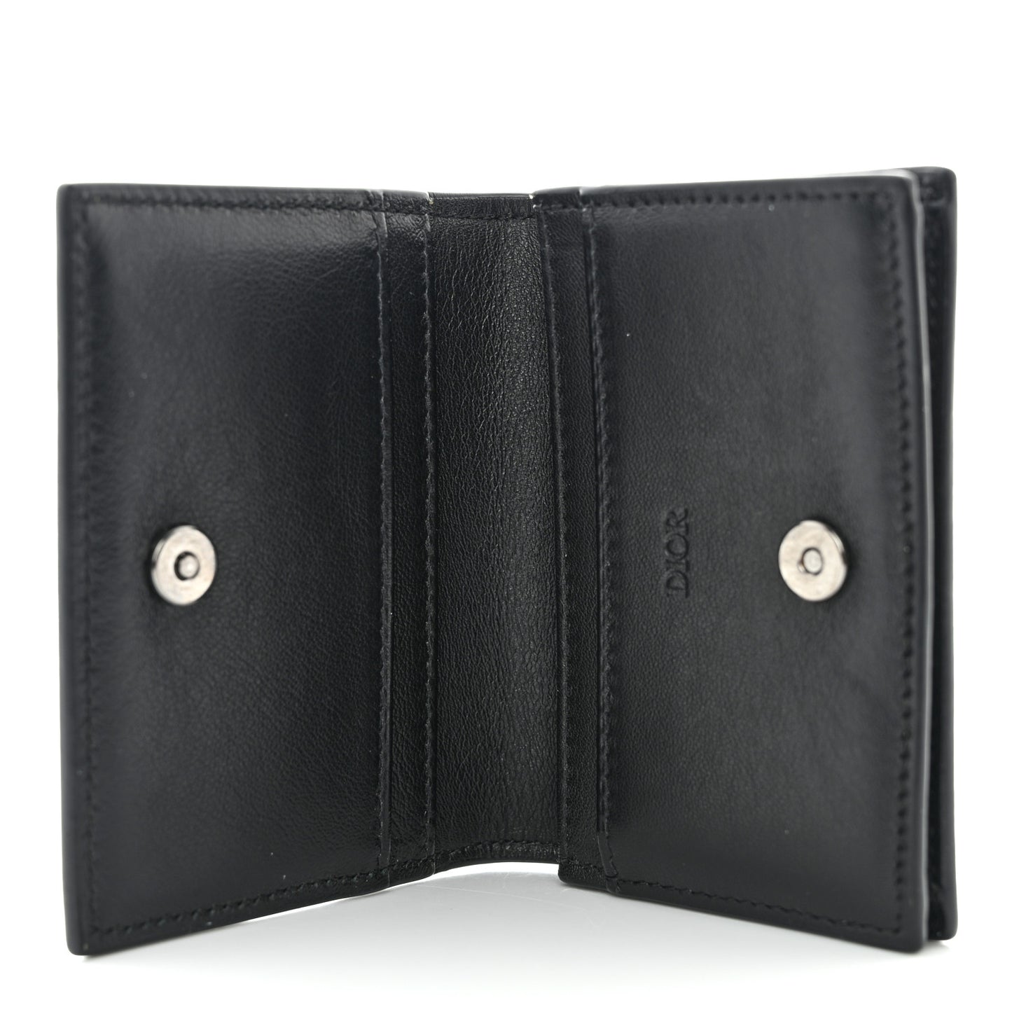 Coated Canvas CD Diamond Flap Card Holder Black