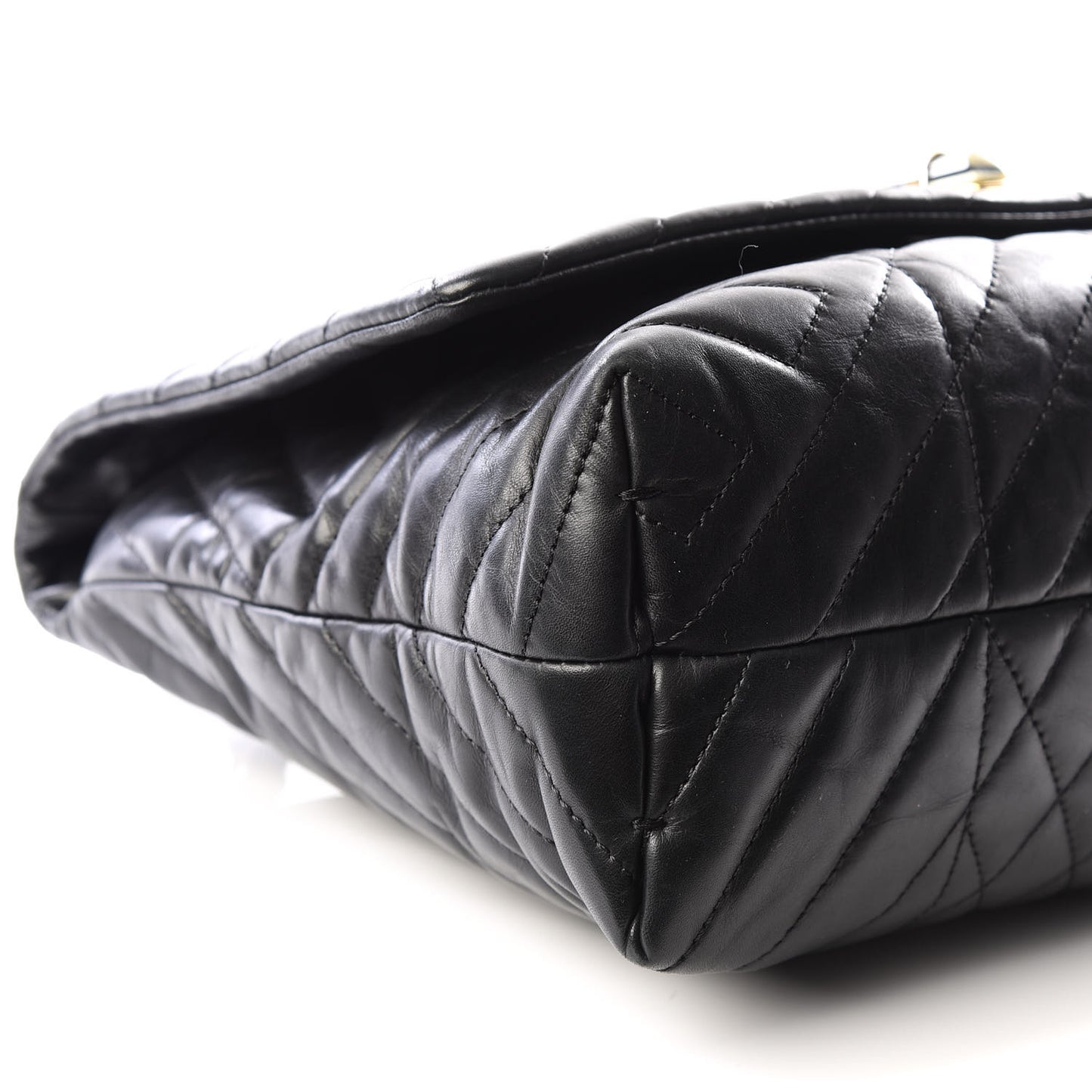 Lambskin Quilted Medium Happy Shoulder Bag Black