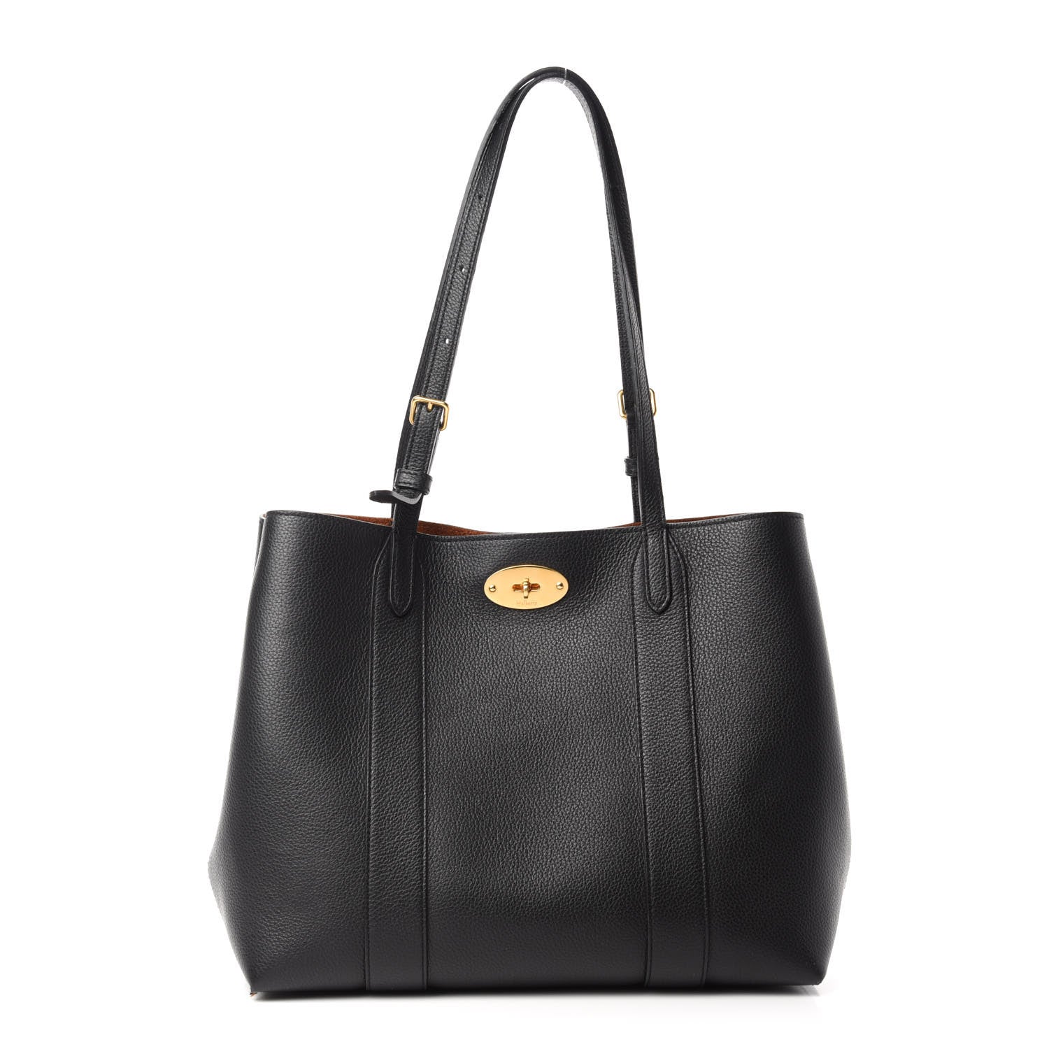 Mulberry Small Classic Grain Bayswater Tote Black 1 of 12