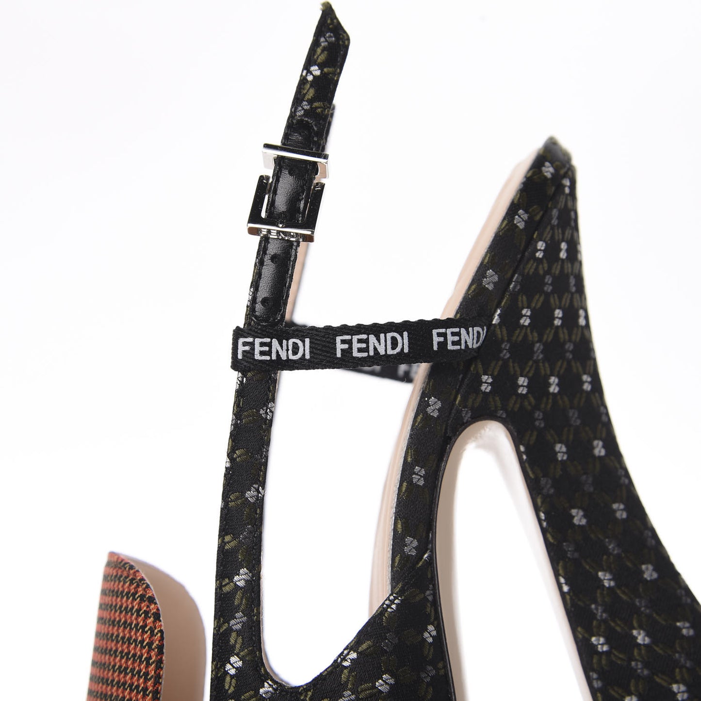 Fabric Jacquard Ffreedom Slingback Pumps 38.5