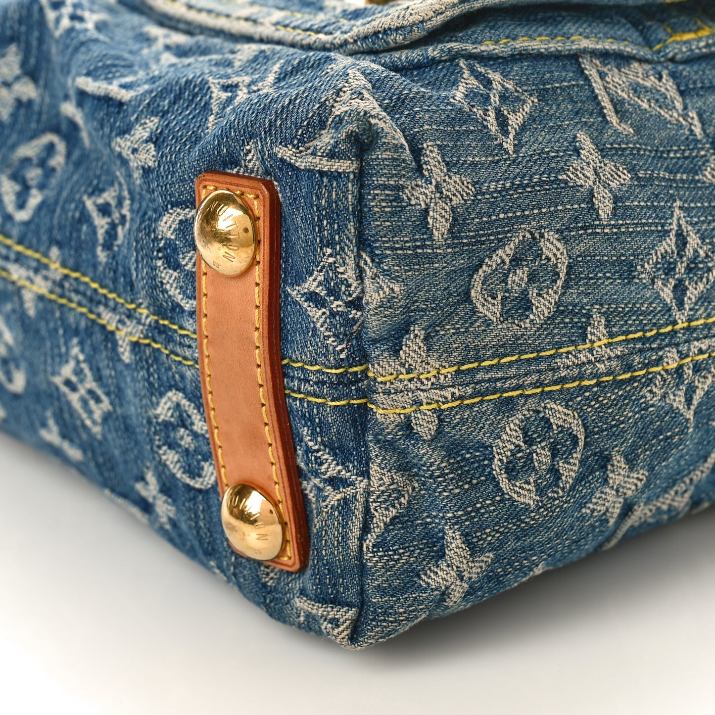 LOUIS VUITTON Monogram Denim Baggy PM Blue