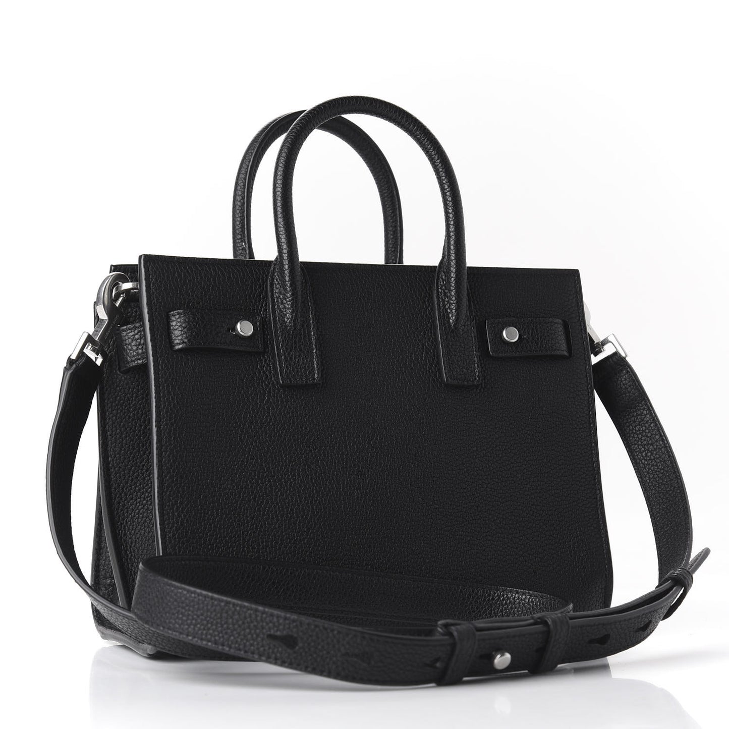 Grained Calfskin Nano Sac De Jour Souple Black