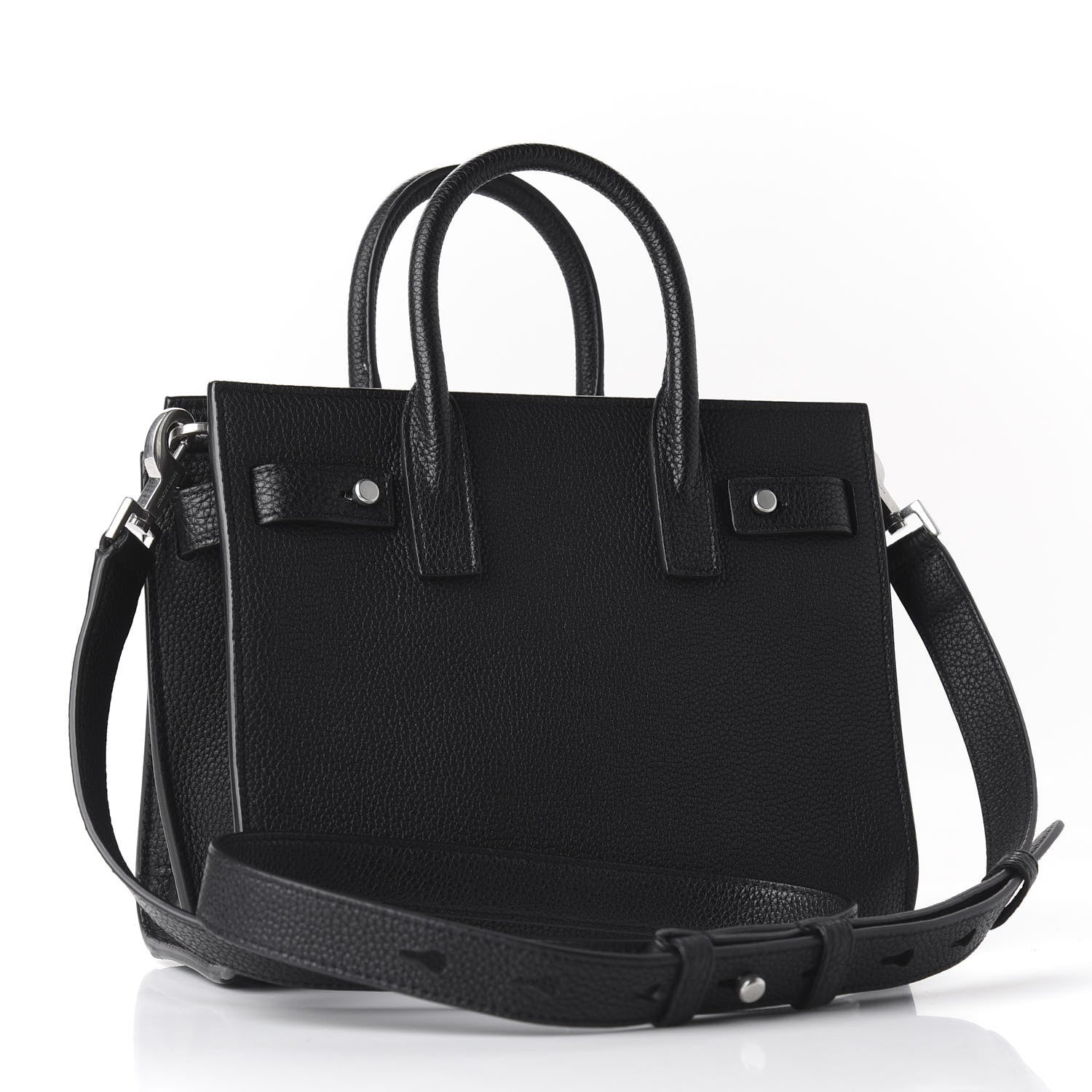 Saint Laurent Grained Calfskin Nano Sac De Jour Souple Black 2 of 10