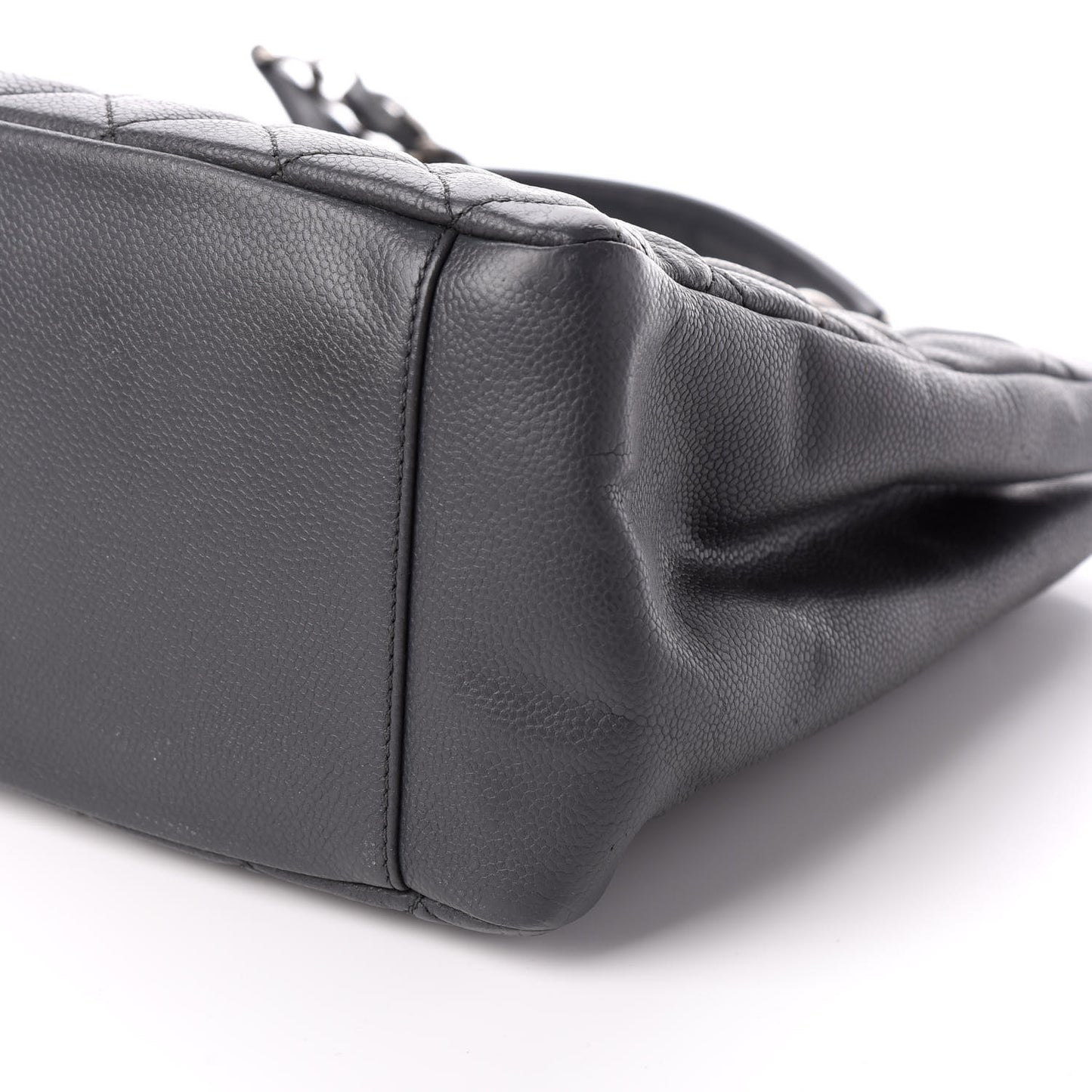 Caviar Quilted Grand Shopping Tote GST Dark Grey