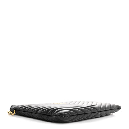Saint Laurent Calfskin Matelasse Monogram Cassandre Tablet Pouch Black 4 of 10