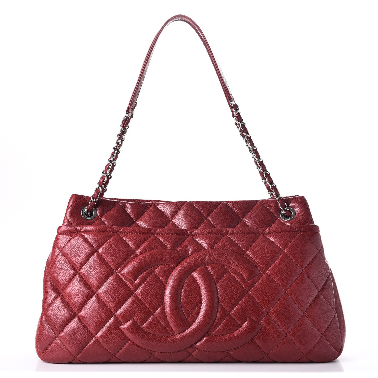 Chanel Caviar Quilted Timeless CC Soft Tote Red 1 of 7