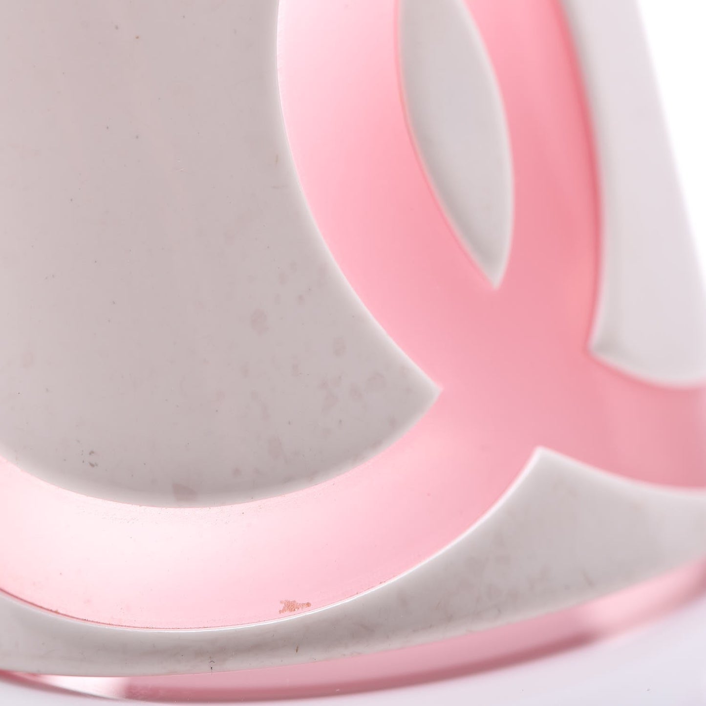 Resin CC Wide Cuff White Pink