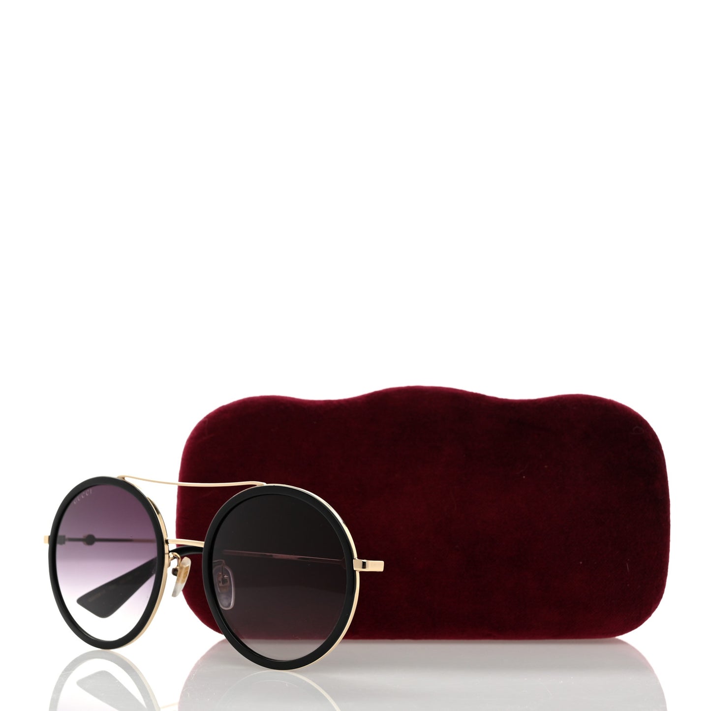 Metal Round Frame Sunglasses GG0061S Black