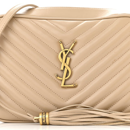 Saint Laurent Calfskin Matelasse Monogram Lou Camera Bag Dark Latte 8 of 14