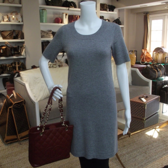 Caviar Petit Shopping Tote PST Dark Red