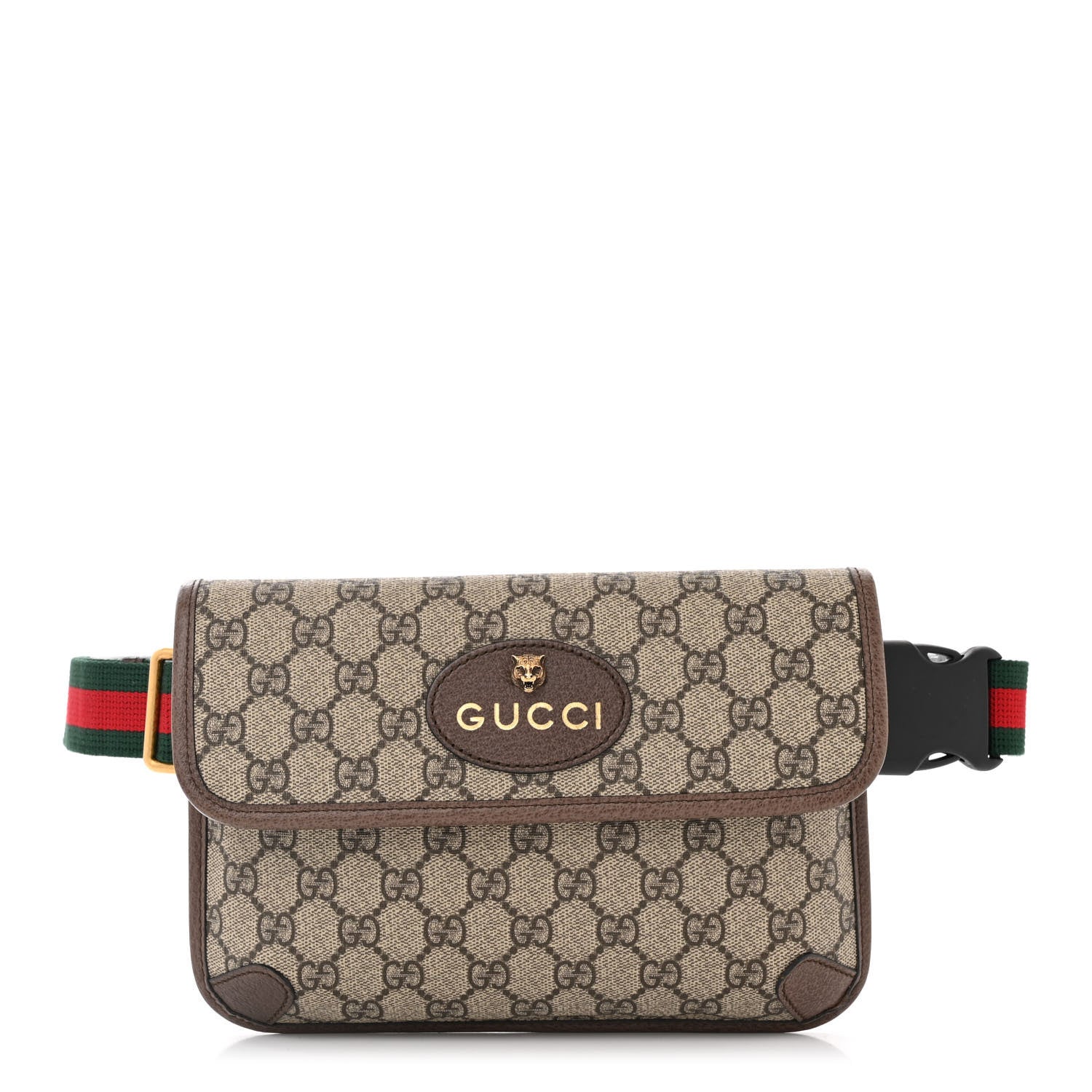 Gucci GG Supreme Monogram Neo Vintage Web Belt Bag Brown 1 of 10
