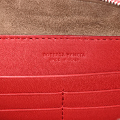 Bottega Veneta Nappa Intrecciato Biletto Chain Crossbody Red 6 of 12