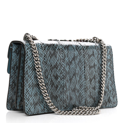 Gucci Snakeskin Blind For Love Embroidered Small Dionysus Shoulder Bag Ultramarine Multicolor 3 of 11