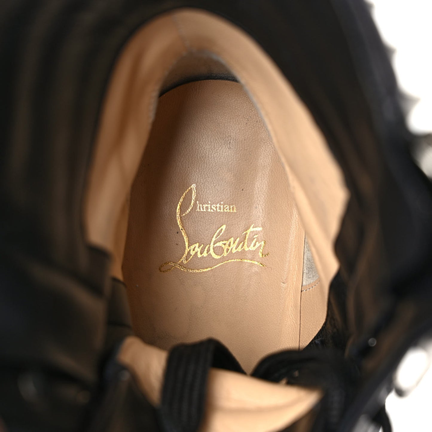 Calfskin Winter Spikes 70 Combat Boots 37 Black