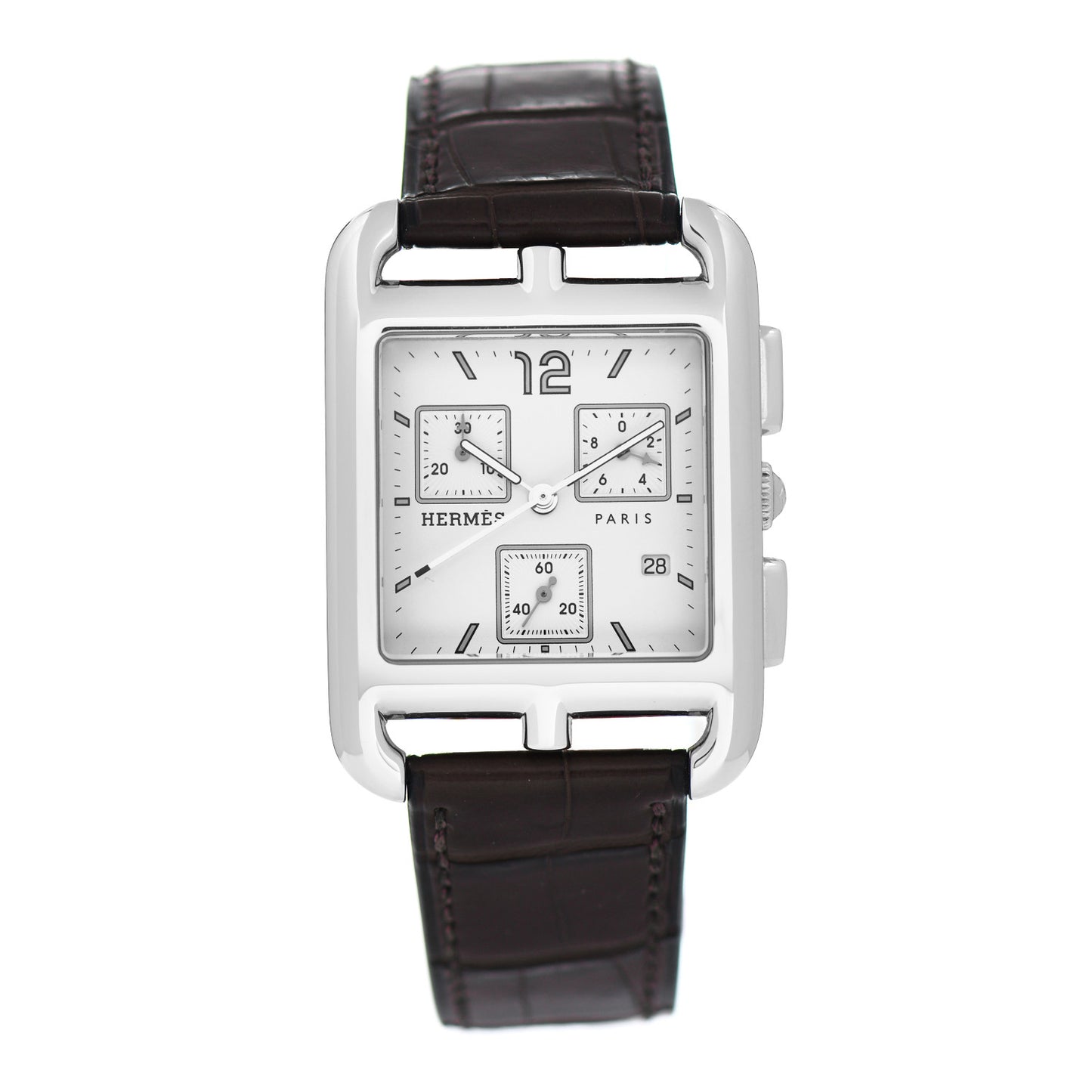 Stainless Steel Alligator 31mm Cape Cod Chrono Quartz Watch Noir