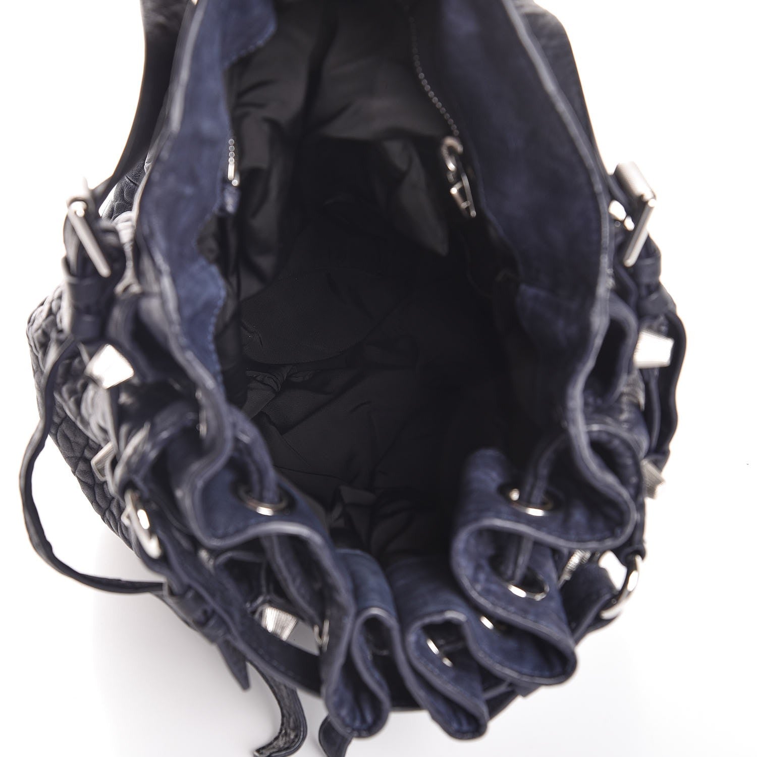 Alexander Wang Pebbled Lambskin Diego Bucket Navy 5 of 6