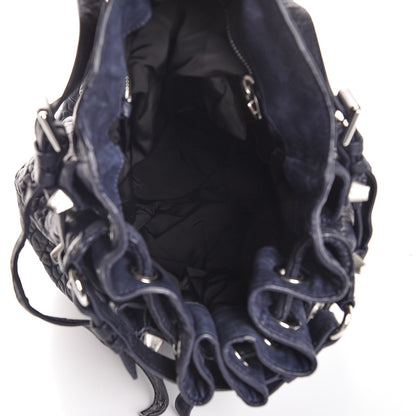 Alexander Wang Pebbled Lambskin Diego Bucket Navy 5 of 6