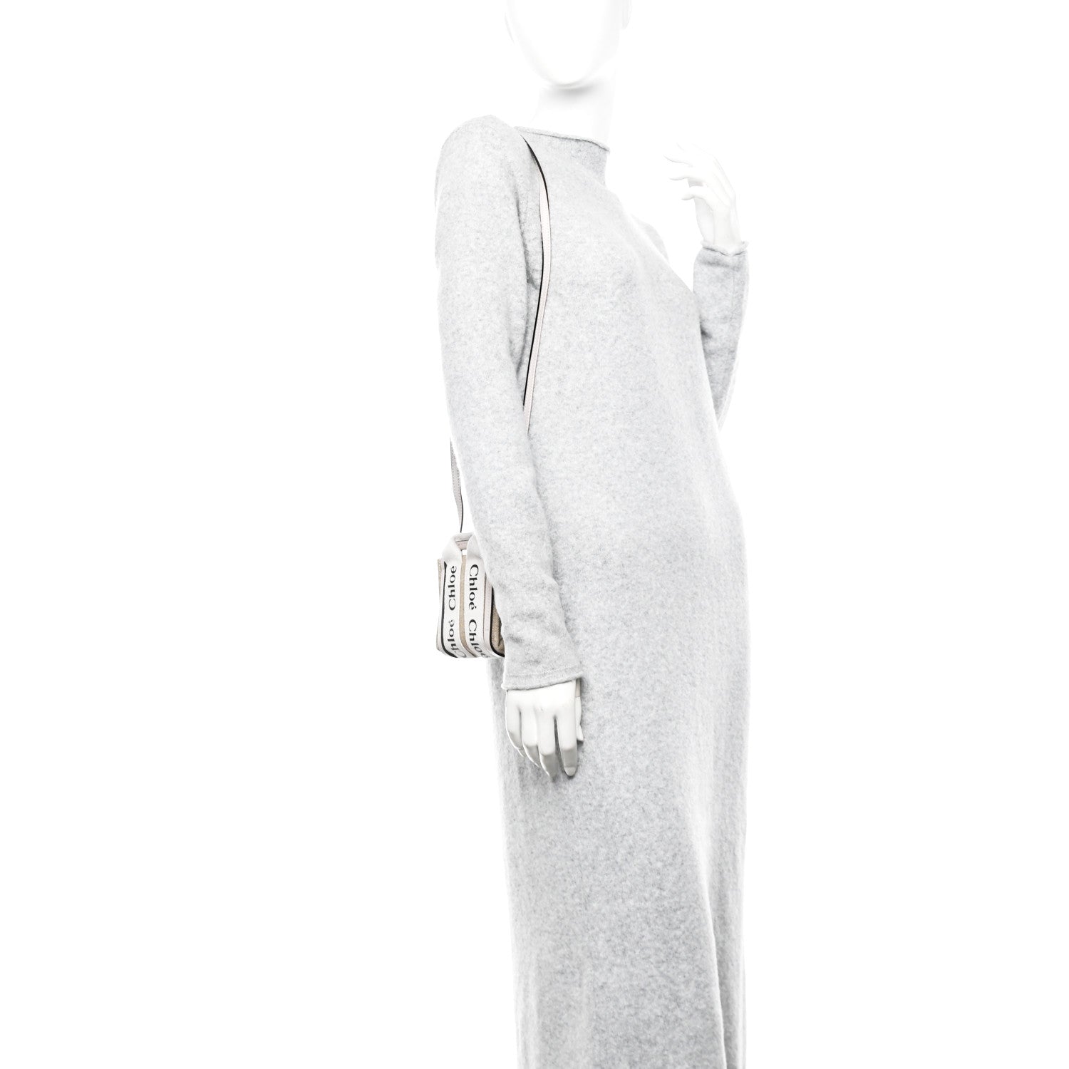 Chloe Cotton Calfskin Nano Woody Ribbon Tote White Pink 2 of 10