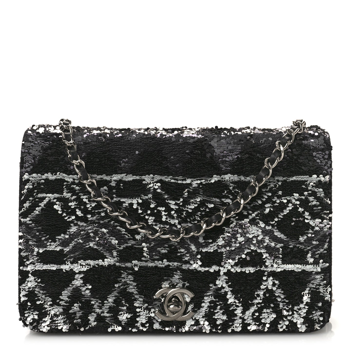 Sequin Wallet On Chain WOC Black Ecru White