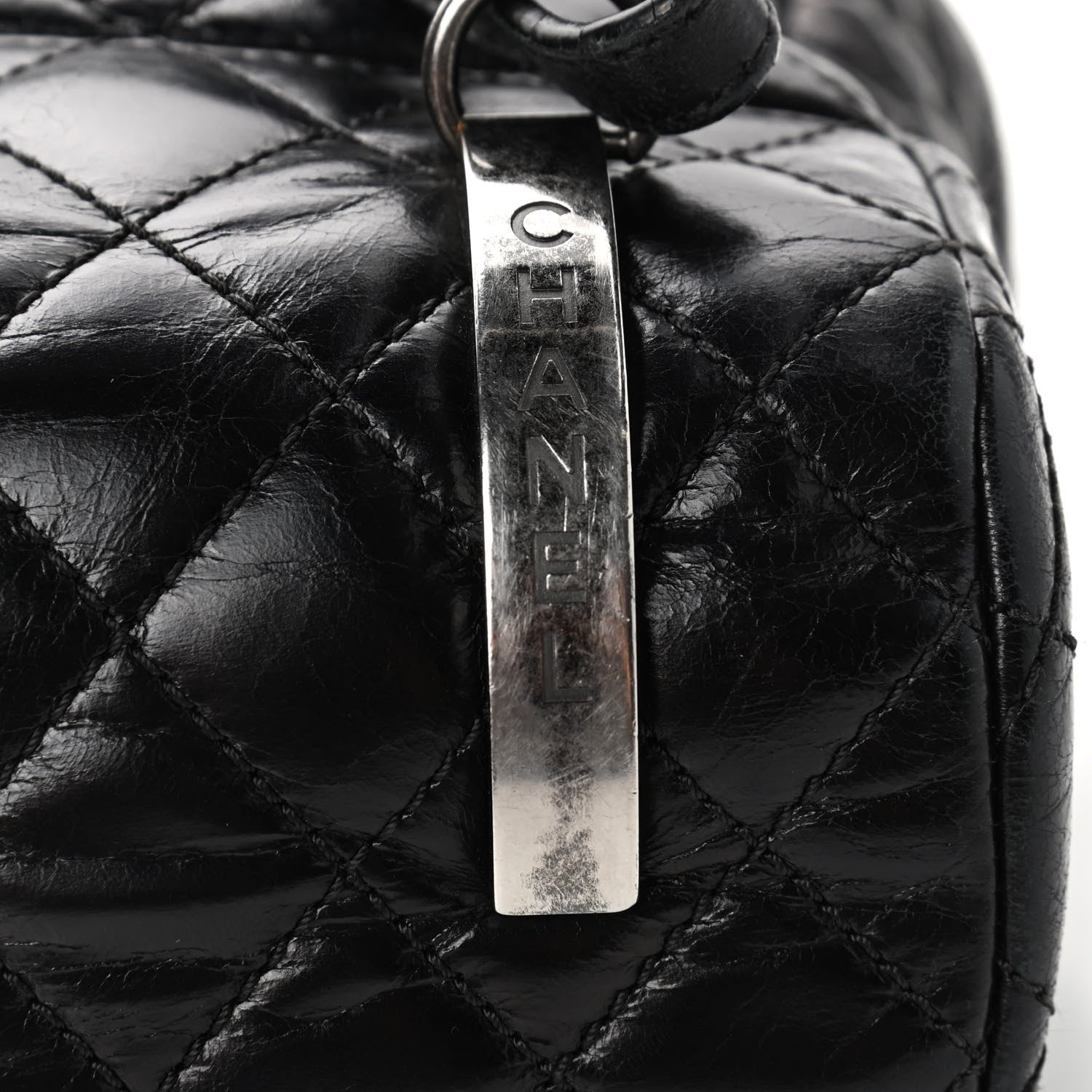 Chanel Glazed Calfskin Quilted Small Salzburg Mountain Backpack Black 7 of 7