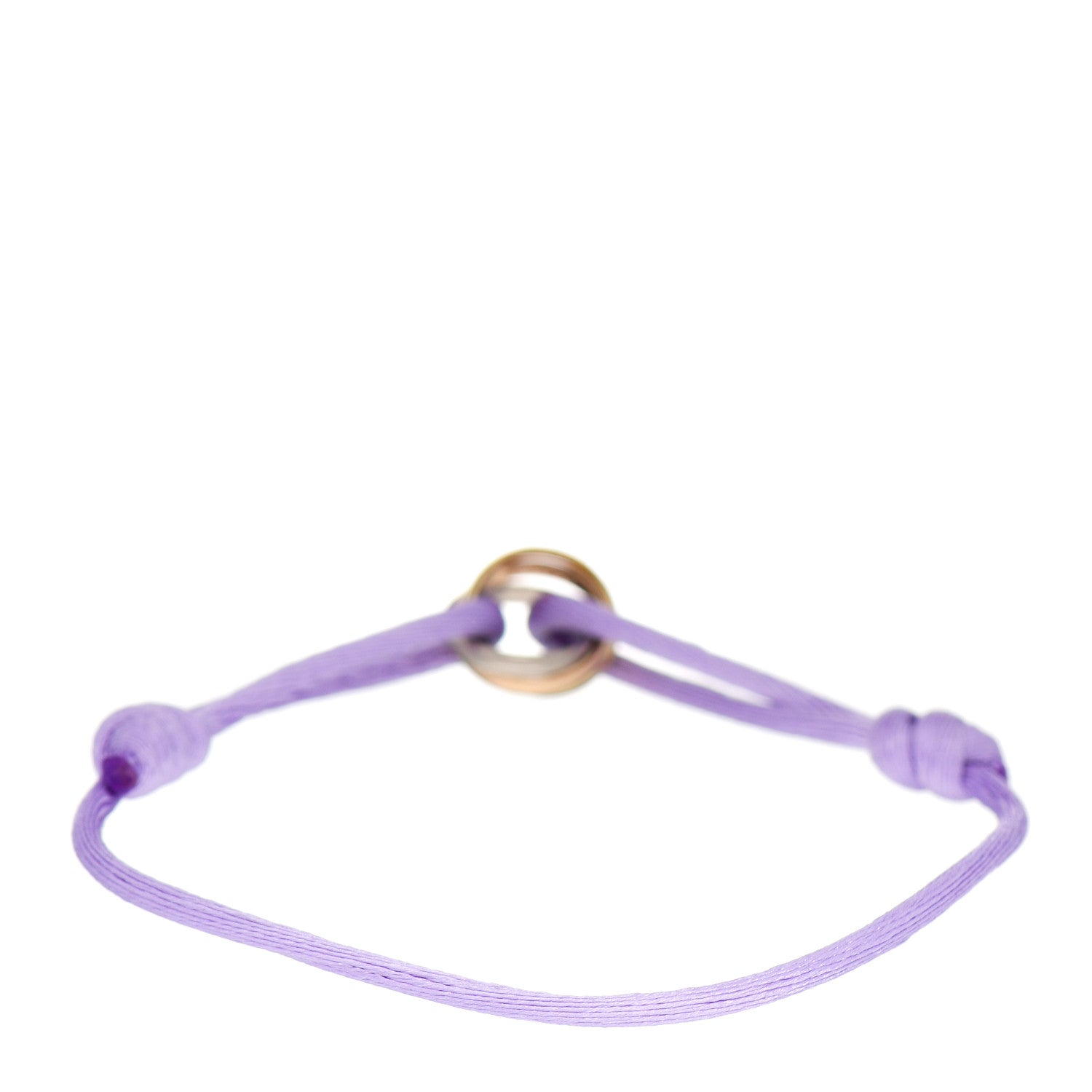 Cartier 18K Pink Yellow White Gold Trinity Adjustable Cord Bracelet Lilac 3 of 4