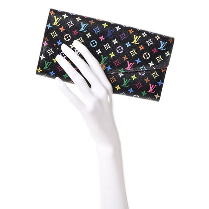 Louis Vuitton Monogram Multicolor Sarah Wallet NM Black Grenade 2 of 8