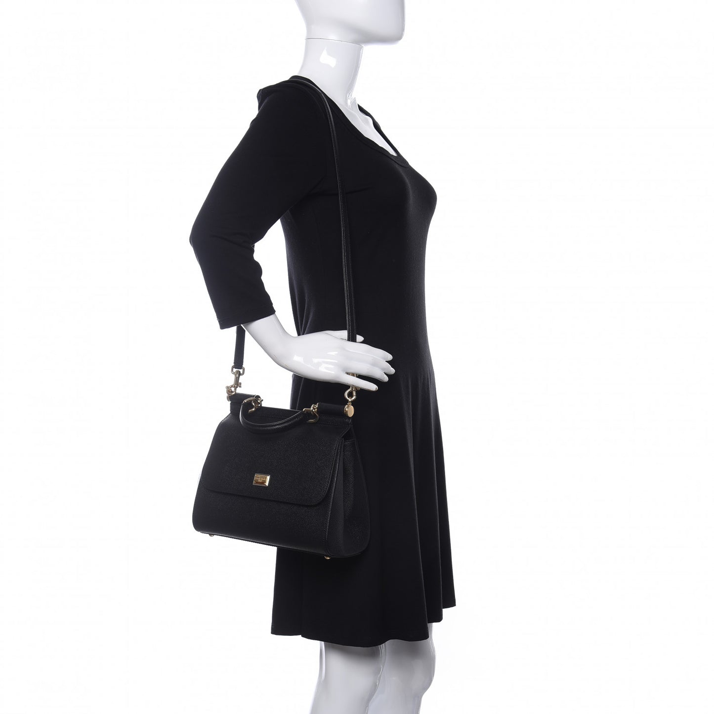 Dauphine Medium Miss Sicily Satchel Black