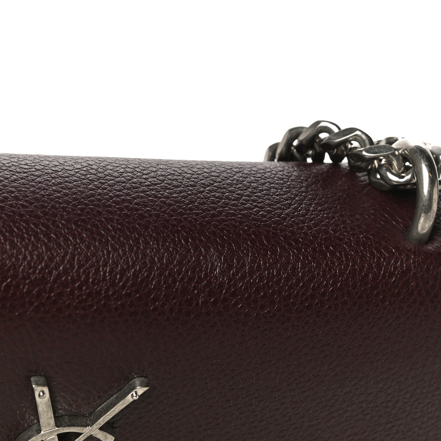 Saint Laurent Grained Calfskin Small Monogram Sunset Amaranto 12 of 12