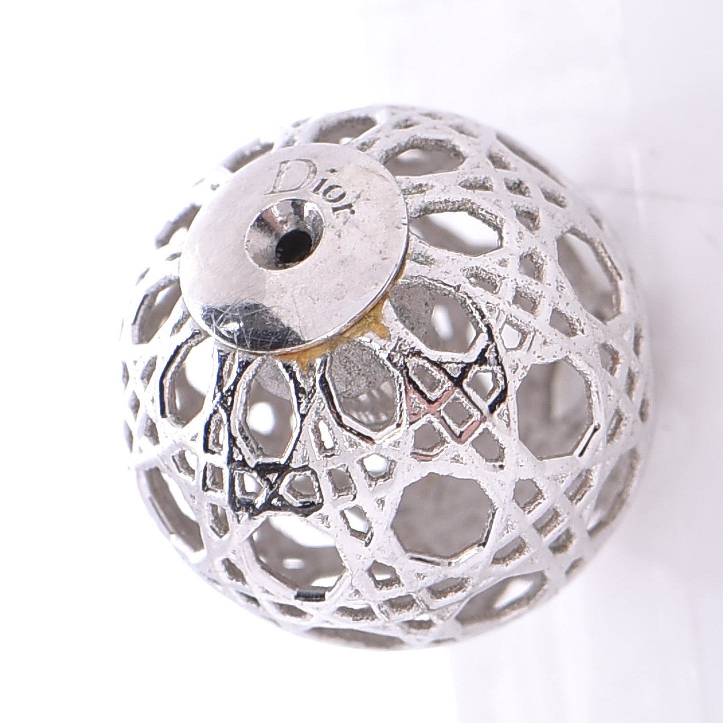 Cannage Mise En Dior Tribal Earrings Silver